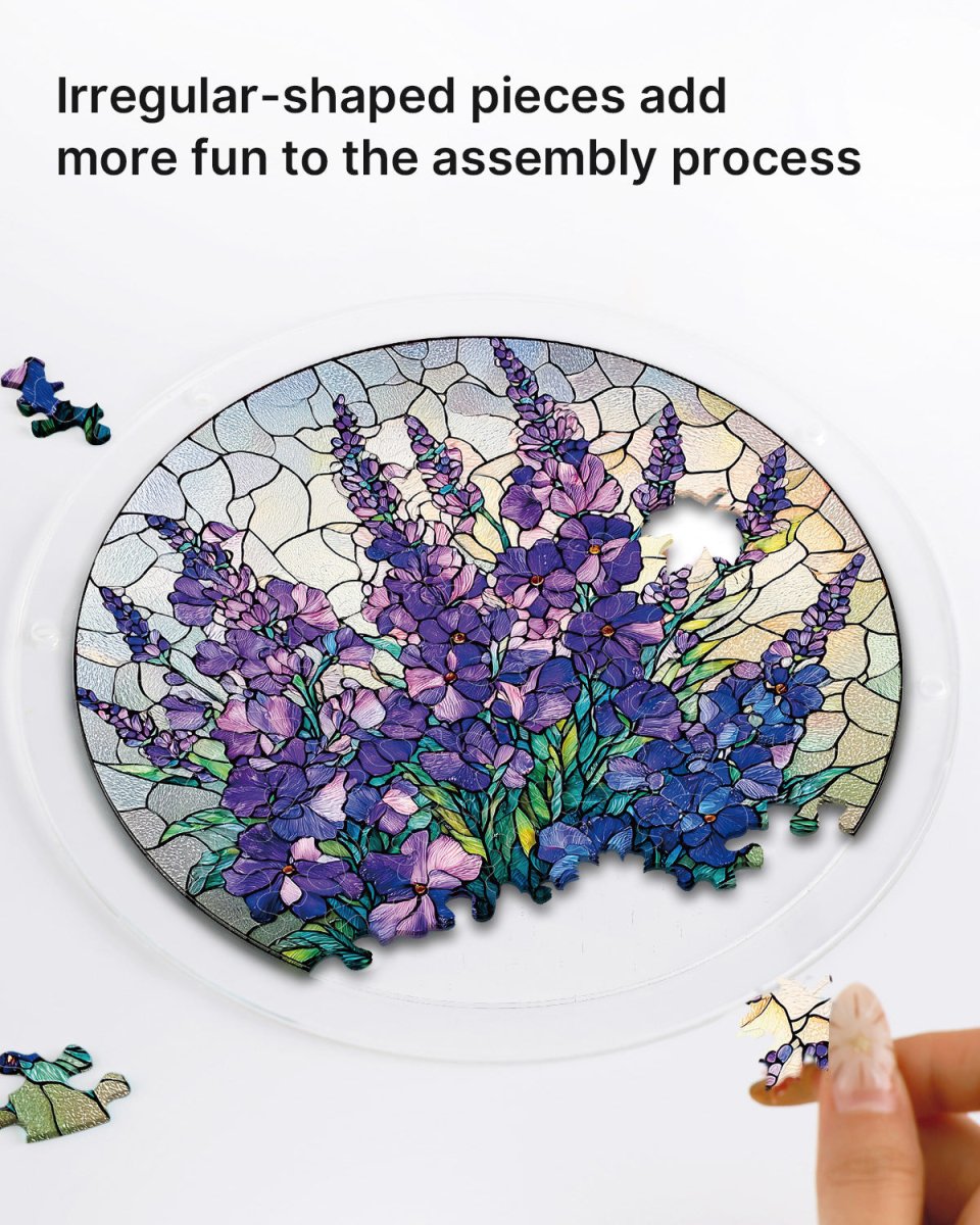 DIY Acrylic Floral Puzzle Suncatcher, Stained Glass Style Window Light Catcher