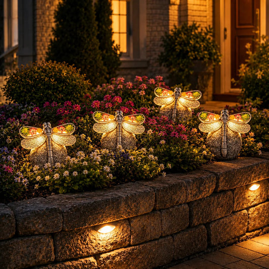 Solar Dragonfly Garden Light Decor