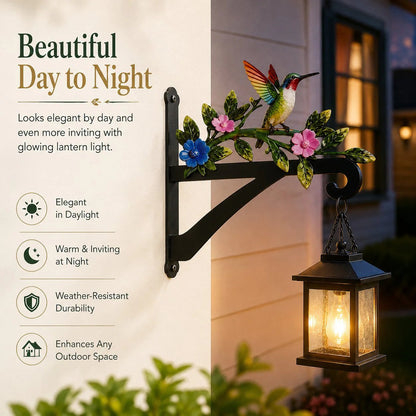 Hummingbird Flower Metal Wall Bracket