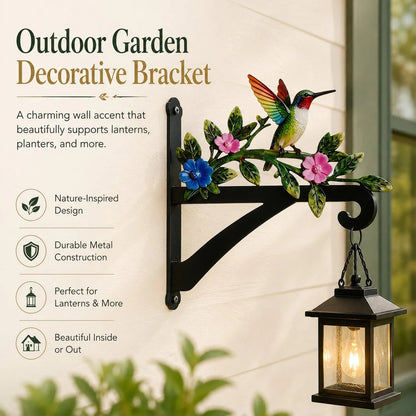 Hummingbird Flower Metal Wall Bracket