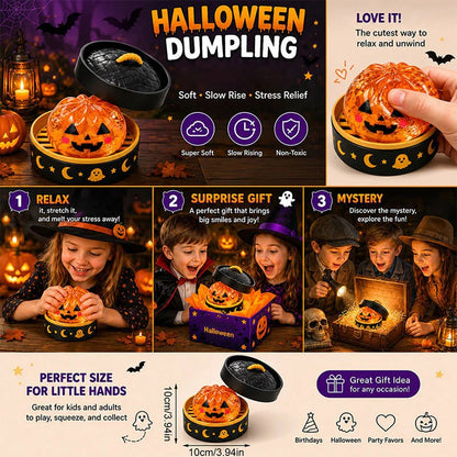🎃 Halloween Dumpling Squeeze Squishy Toy|Premium Gift Box Set🎁