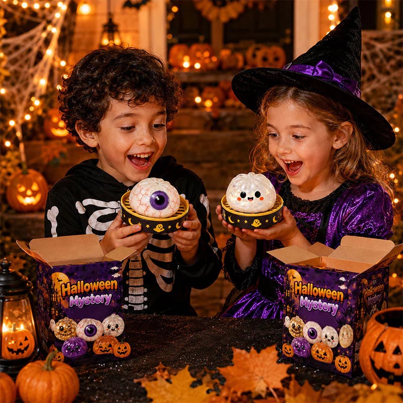 🎃 Halloween Dumpling Squeeze Squishy Toy|Premium Gift Box Set🎁