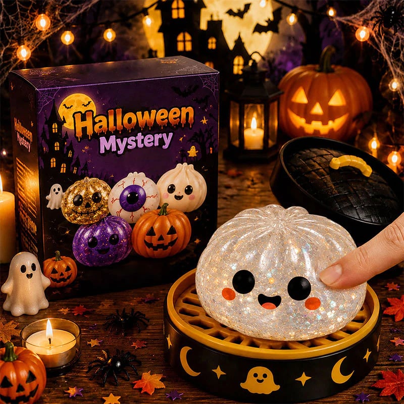 🎃 Halloween Dumpling Squeeze Squishy Toy|Premium Gift Box Set🎁