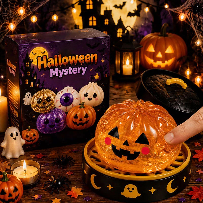 🎃 Halloween Dumpling Squeeze Squishy Toy|Premium Gift Box Set🎁