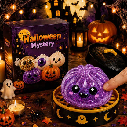 🎃 Halloween Dumpling Squeeze Squishy Toy|Premium Gift Box Set🎁