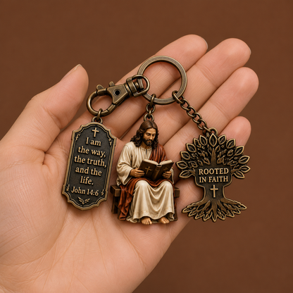 🔥Last Day 50% OFF✝️Jesus Reading Keychain