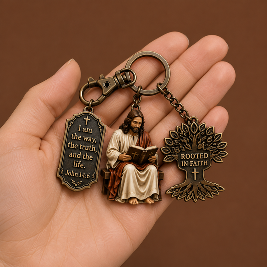 🔥Last Day 50% OFF✝️Jesus Reading Keychain