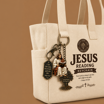 🔥Last Day 50% OFF✝️Jesus Reading Keychain