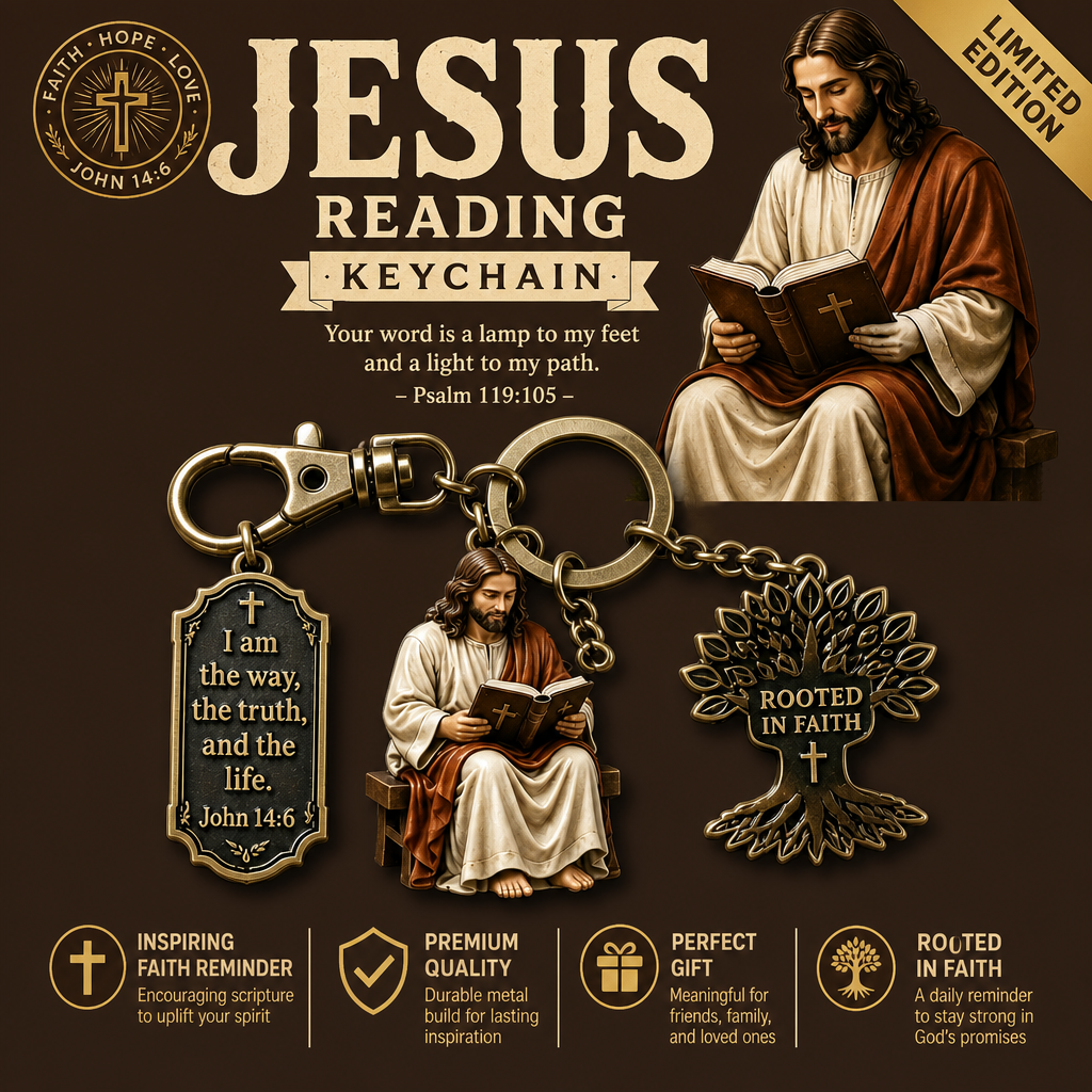 🔥Last Day 50% OFF✝️Jesus Reading Keychain