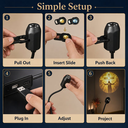 🙏 USB Jesus Wall Projection Lamp – Bring Peaceful Worship Glow Into Your Home