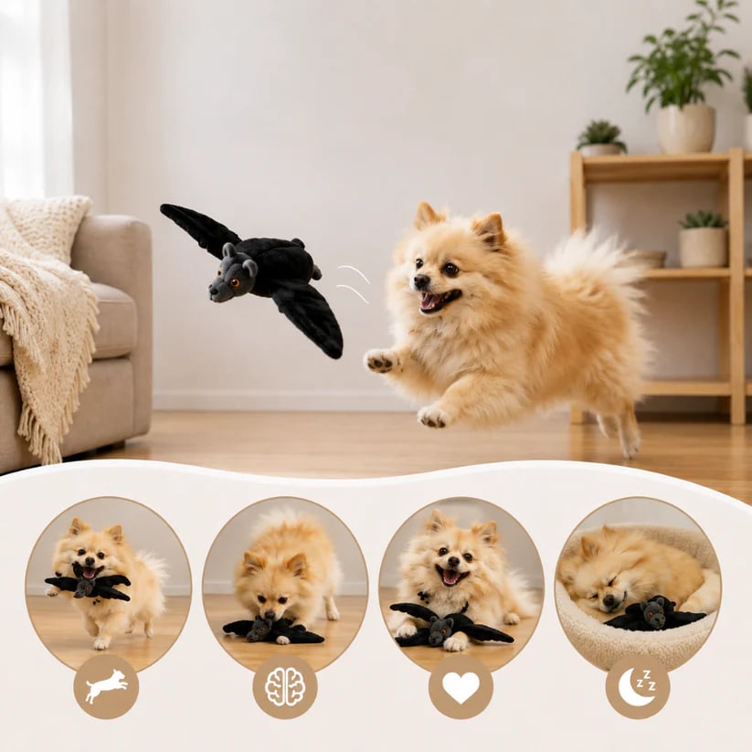 🐶🦇 Electric Flapping Bat Dog Toy