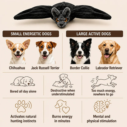 🐶🦇 Electric Flapping Bat Dog Toy