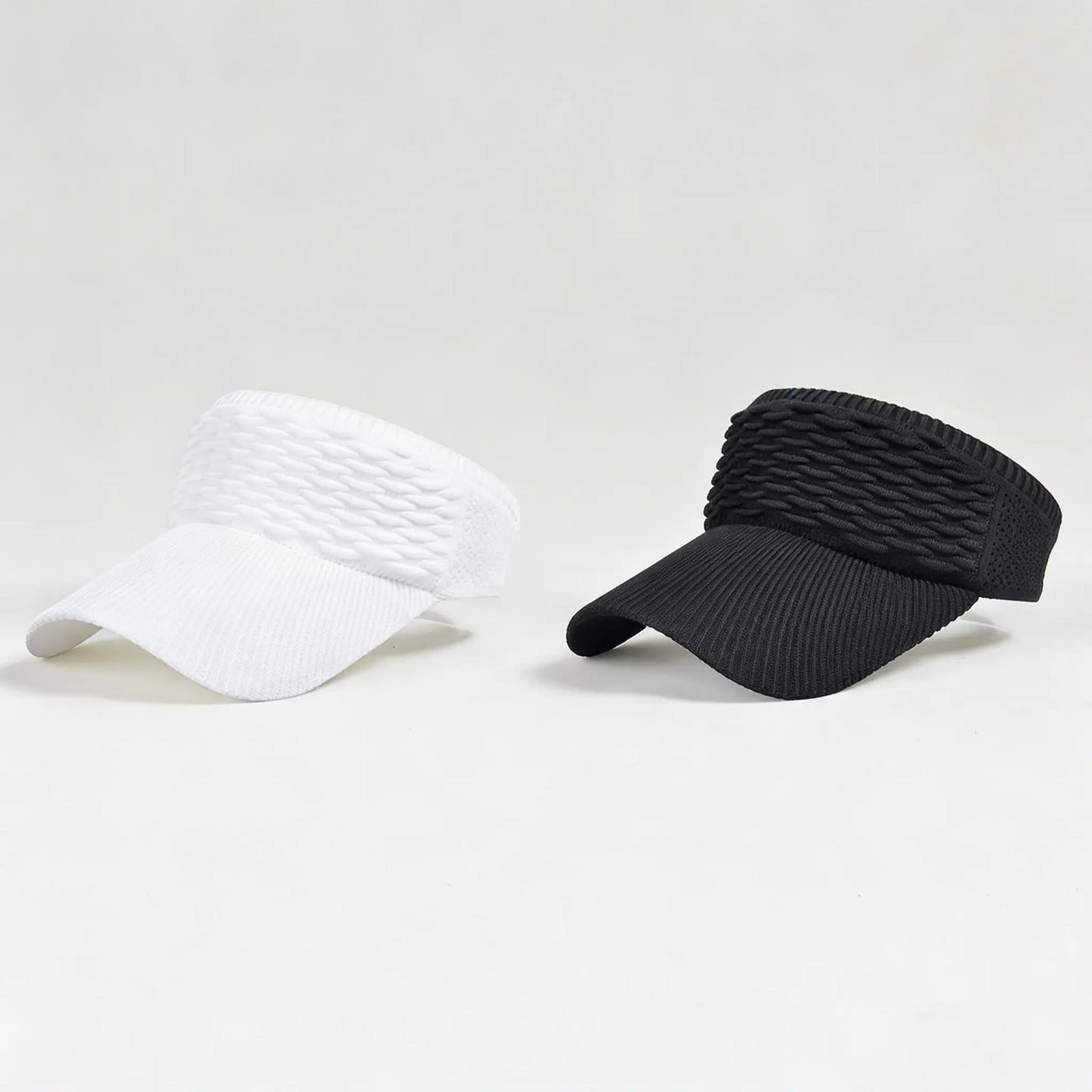 2-Pack Women’s Open-Top Breathable UV-Protection High-Ponytail Sun Visor