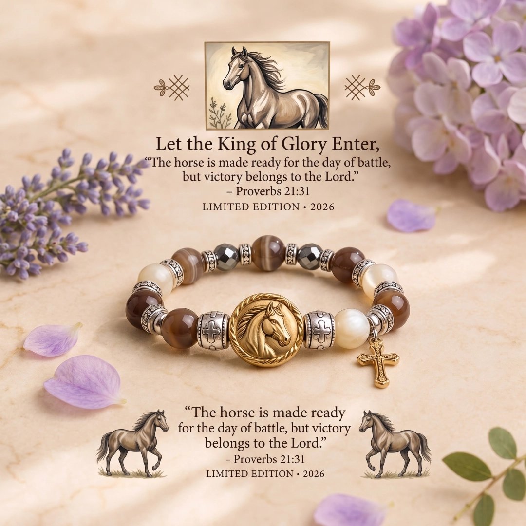 🐎King of Glory Horse Faith Bracelet❤️Inspired by Proverbs 21:31✝️