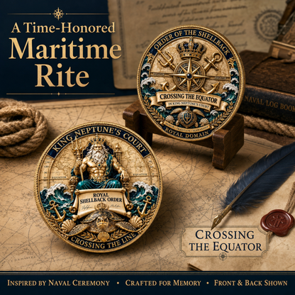 🔥Summer Sale 50% OFF🔥 - King Neptune’s Court – Crossing the Equator Commemorative Coin