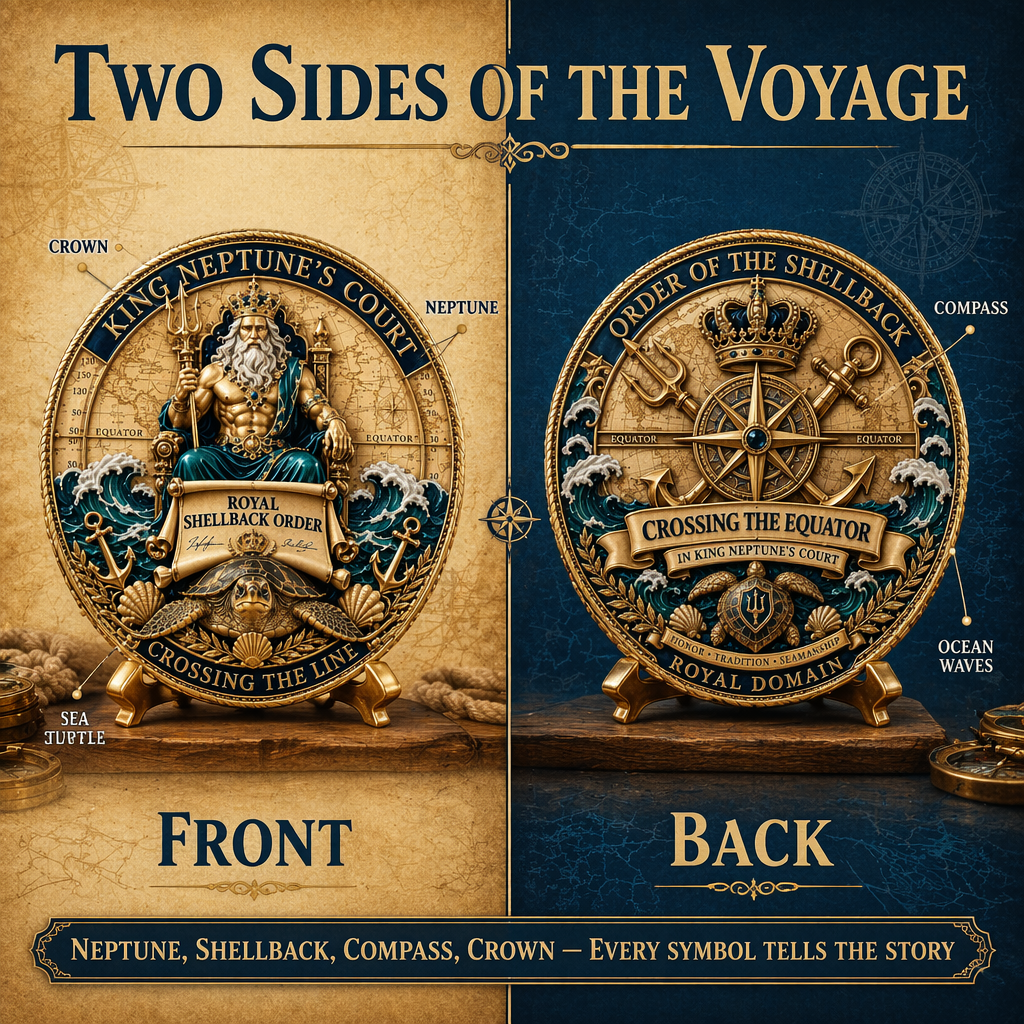 🔥Summer Sale 50% OFF🔥 - King Neptune’s Court – Crossing the Equator Commemorative Coin