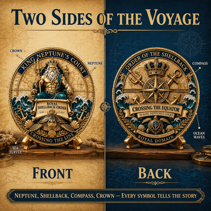 🔥Summer Sale 50% OFF🔥 - King Neptune’s Court – Crossing the Equator Commemorative Coin