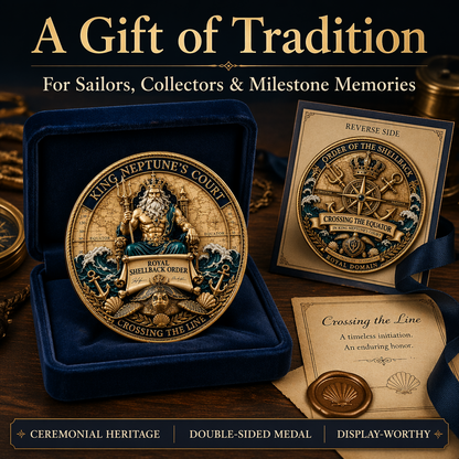 🔥Summer Sale 50% OFF🔥 - King Neptune’s Court – Crossing the Equator Commemorative Coin