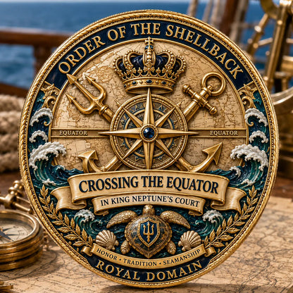 🔥Summer Sale 50% OFF🔥 - King Neptune’s Court – Crossing the Equator Commemorative Coin