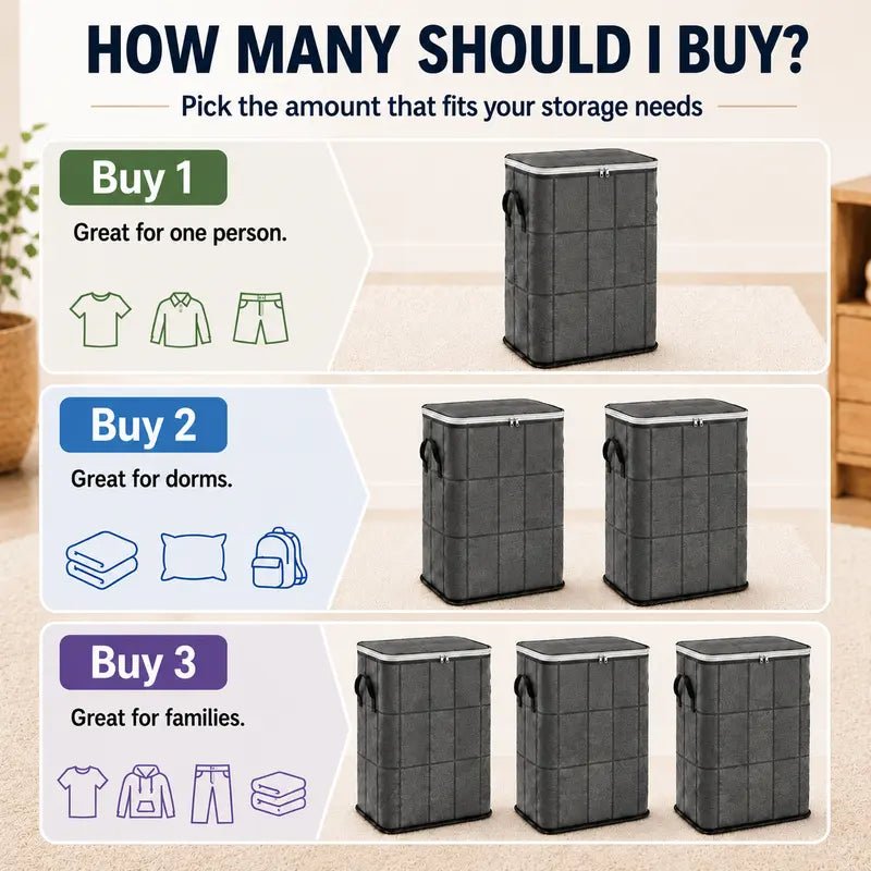 🔥Limited Time 50% OFF Large Capacity Foldable Fabric Clothes Storage Bin