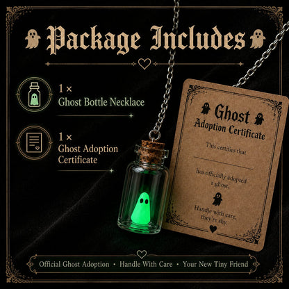 🔥 Last Day 50% OFF-Ghost Adoption Necklace,Funny Halloween Jewelry Gift