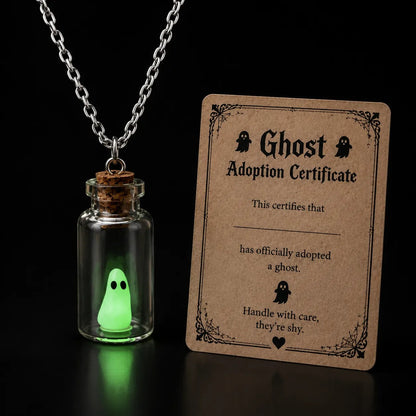 🔥 Last Day 50% OFF-Ghost Adoption Necklace,Funny Halloween Jewelry Gift