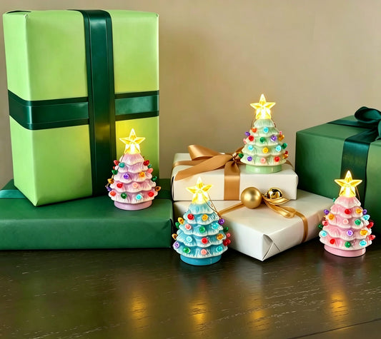 🎄Mini Lighted Ceramic Christmas Tree Ornament