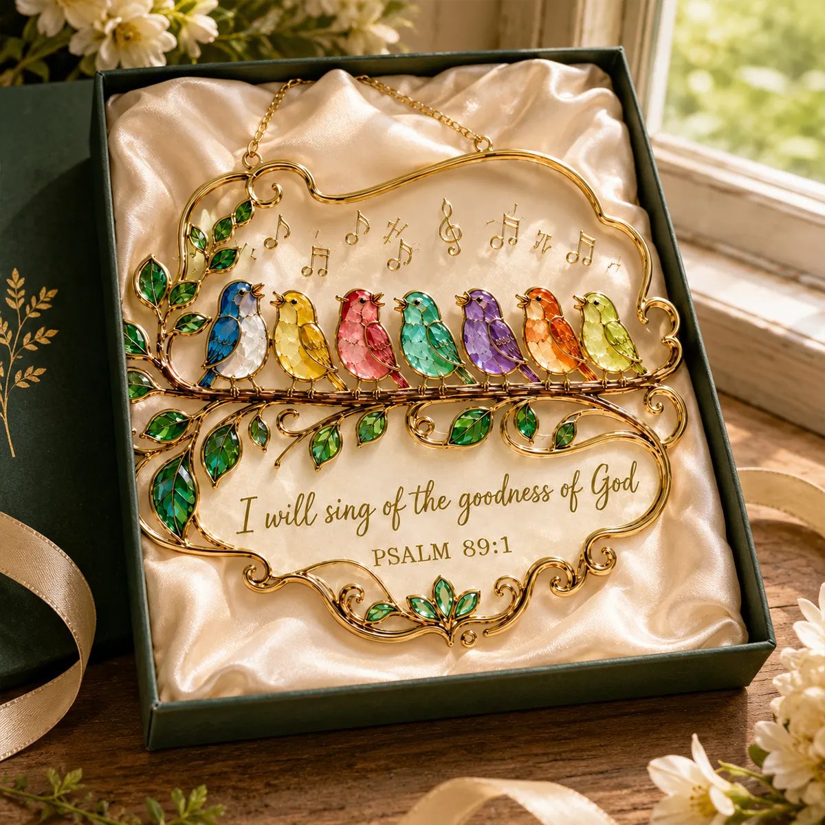 🎵Psalm 89:1 Songbird Window Hanging Suncatcher
