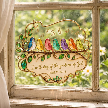 🎵Psalm 89:1 Songbird Window Hanging Suncatcher