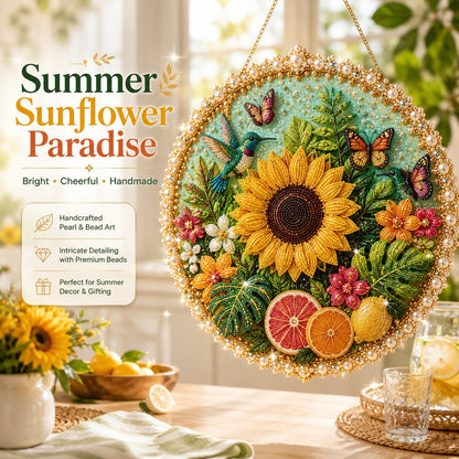 Last Day 50% OFF - 🌸🌻🍂🎄 Four Seasons & Holiday Pearl Art Hanging Wreath Kit