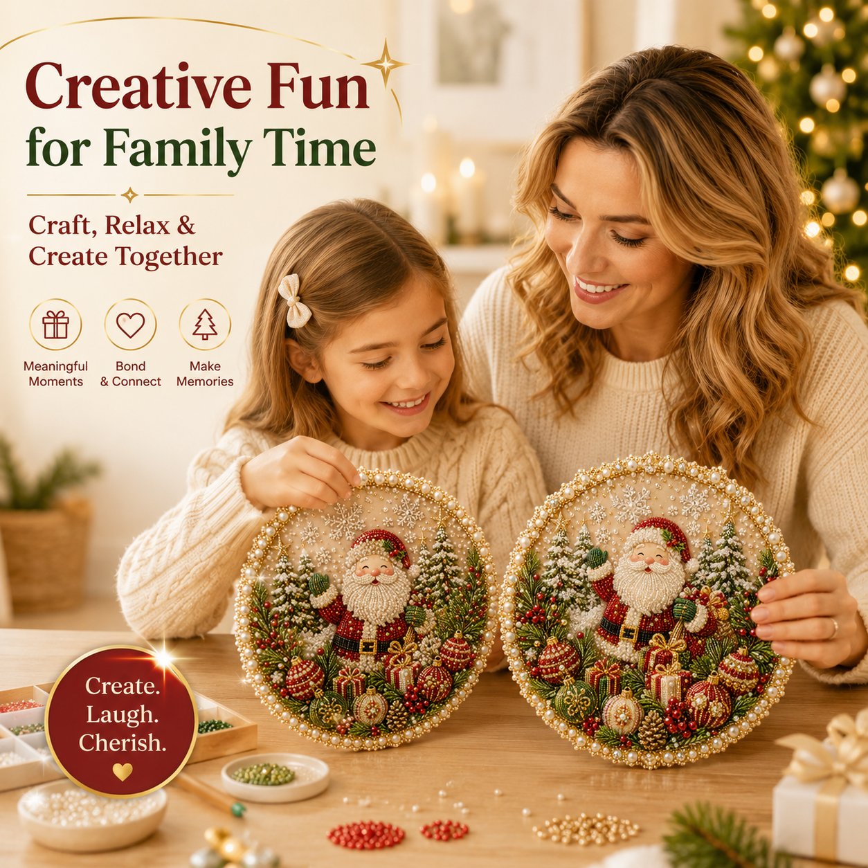 Last Day 50% OFF - 🌸🌻🍂🎄 Four Seasons & Holiday Pearl Art Hanging Wreath Kit