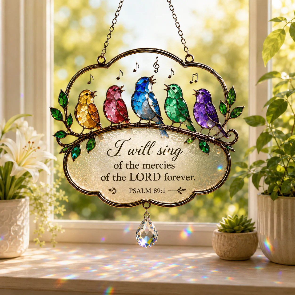 🕊️Christian Scripture Bird Suncatcher
