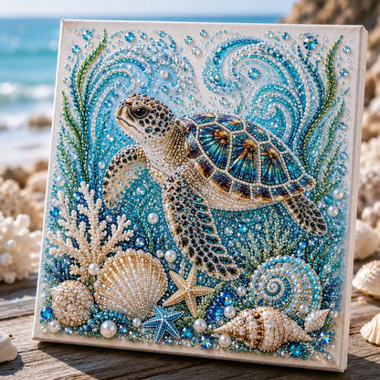 💥 Last Day 60% OFF - 🌊💙 Ocean Theme Pearl Art DIY Kit|Relaxing DIY Craft to Create Stunning Coastal Artwork