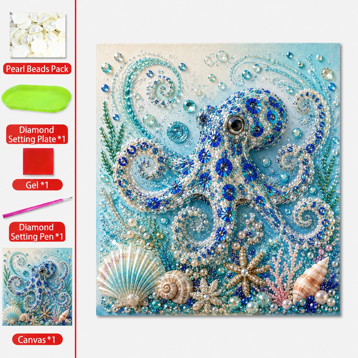 💥 Last Day 60% OFF - 🌊💙 Ocean Theme Pearl Art DIY Kit|Relaxing DIY Craft to Create Stunning Coastal Artwork
