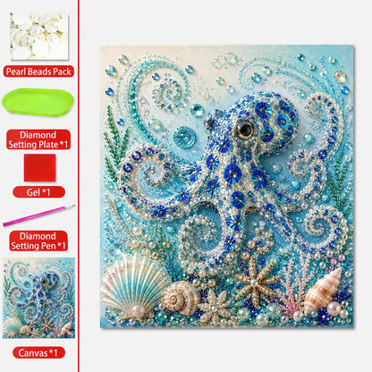 💥 Last Day 60% OFF - 🌊💙 Ocean Theme Pearl Art DIY Kit|Relaxing DIY Craft to Create Stunning Coastal Artwork