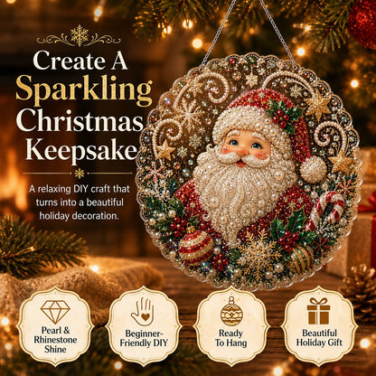 🎄 LAST DAY 50% OFF – ✨ Christmas Pearl Diamond Art Hanging Ornament Kit