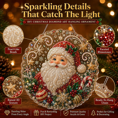 🎄 LAST DAY 50% OFF – ✨ Christmas Pearl Diamond Art Hanging Ornament Kit