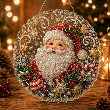 🎄 LAST DAY 50% OFF – ✨ Christmas Pearl Diamond Art Hanging Ornament Kit