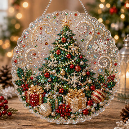 🎄 LAST DAY 50% OFF – ✨ Christmas Pearl Diamond Art Hanging Ornament Kit
