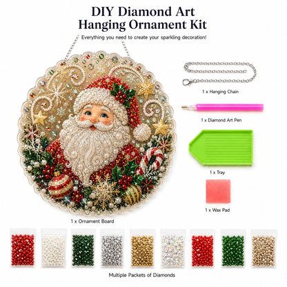 🎄 LAST DAY 50% OFF – ✨ Christmas Pearl Diamond Art Hanging Ornament Kit
