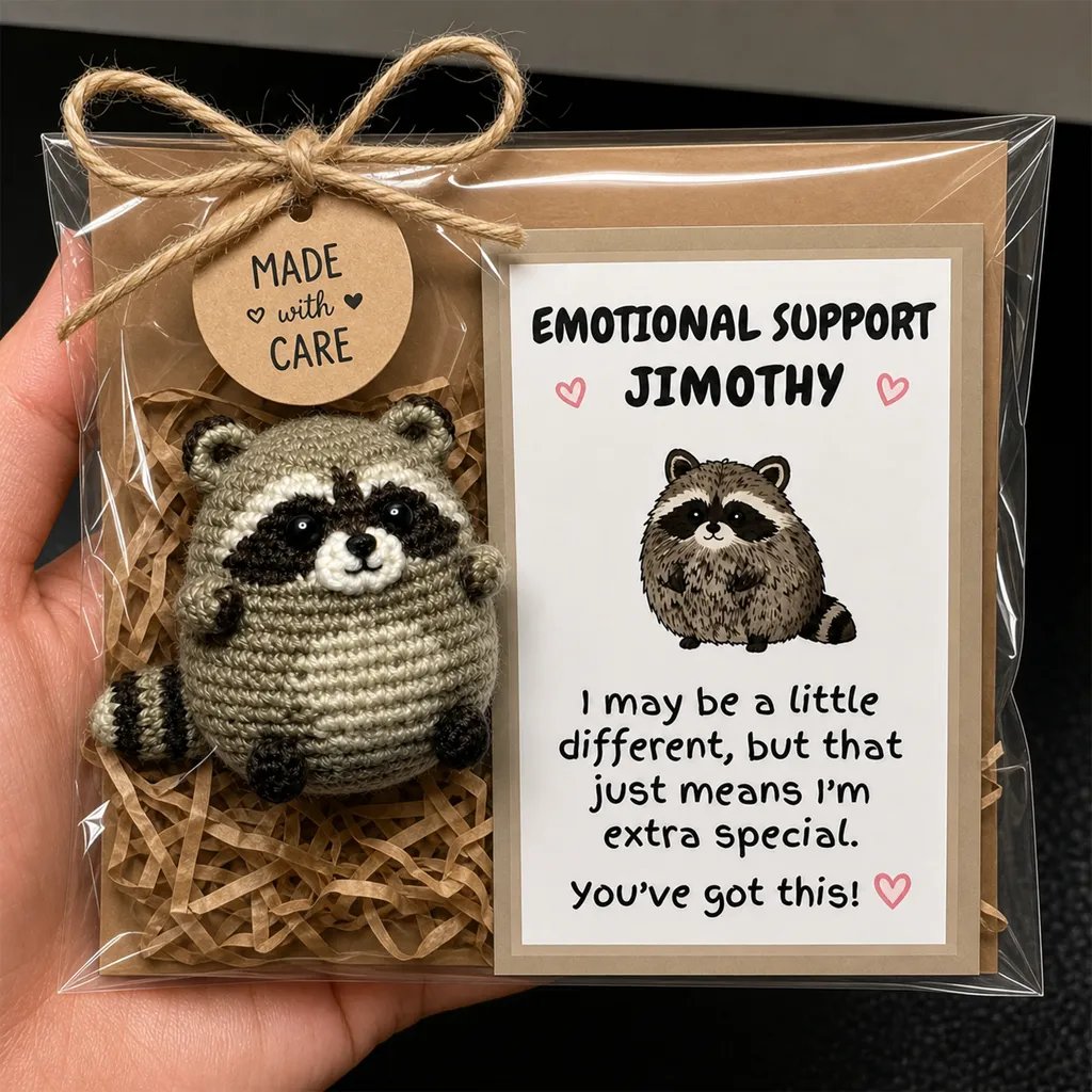 🔥Limited Time 50% OFF🧶 Handmade Crochet Emotional Support Animal Pocket Doll