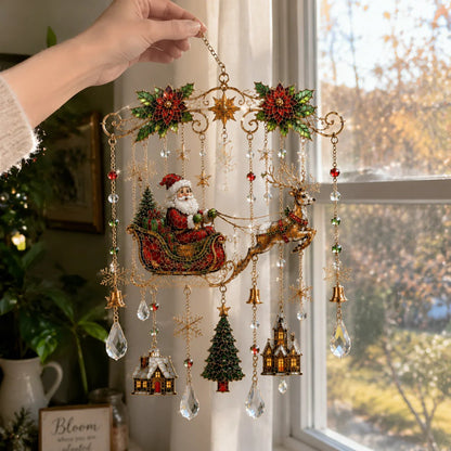 🔥Last Day 50% OFF - Handmade Christmas Stained Glass Window Hanging