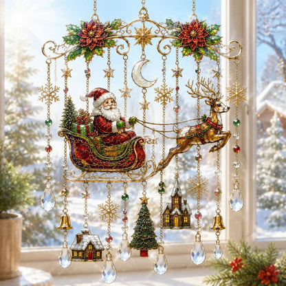 🔥Last Day 50% OFF - Handmade Christmas Stained Glass Window Hanging