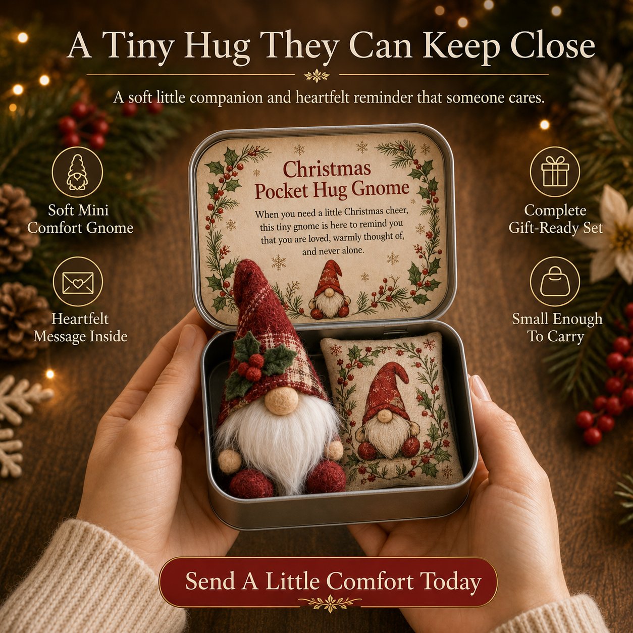 🔥Last Day 50% OFF -💌 Pocket Hug Gnome Comfort Gift Tin
