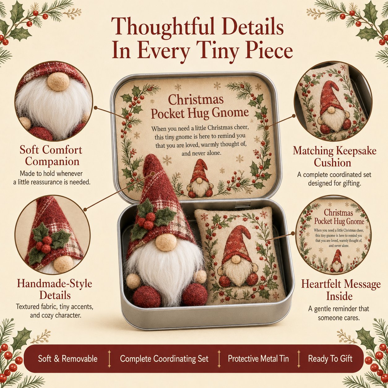 🔥Last Day 50% OFF -💌 Pocket Hug Gnome Comfort Gift Tin