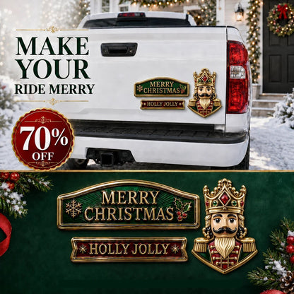 🔥 50K+ SOLD – 🎄 3-Piece Christmas Car Emblem Metal Badge Set