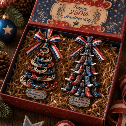 ✨250th Anniversary Horseshoe Christmas Tree Ornament