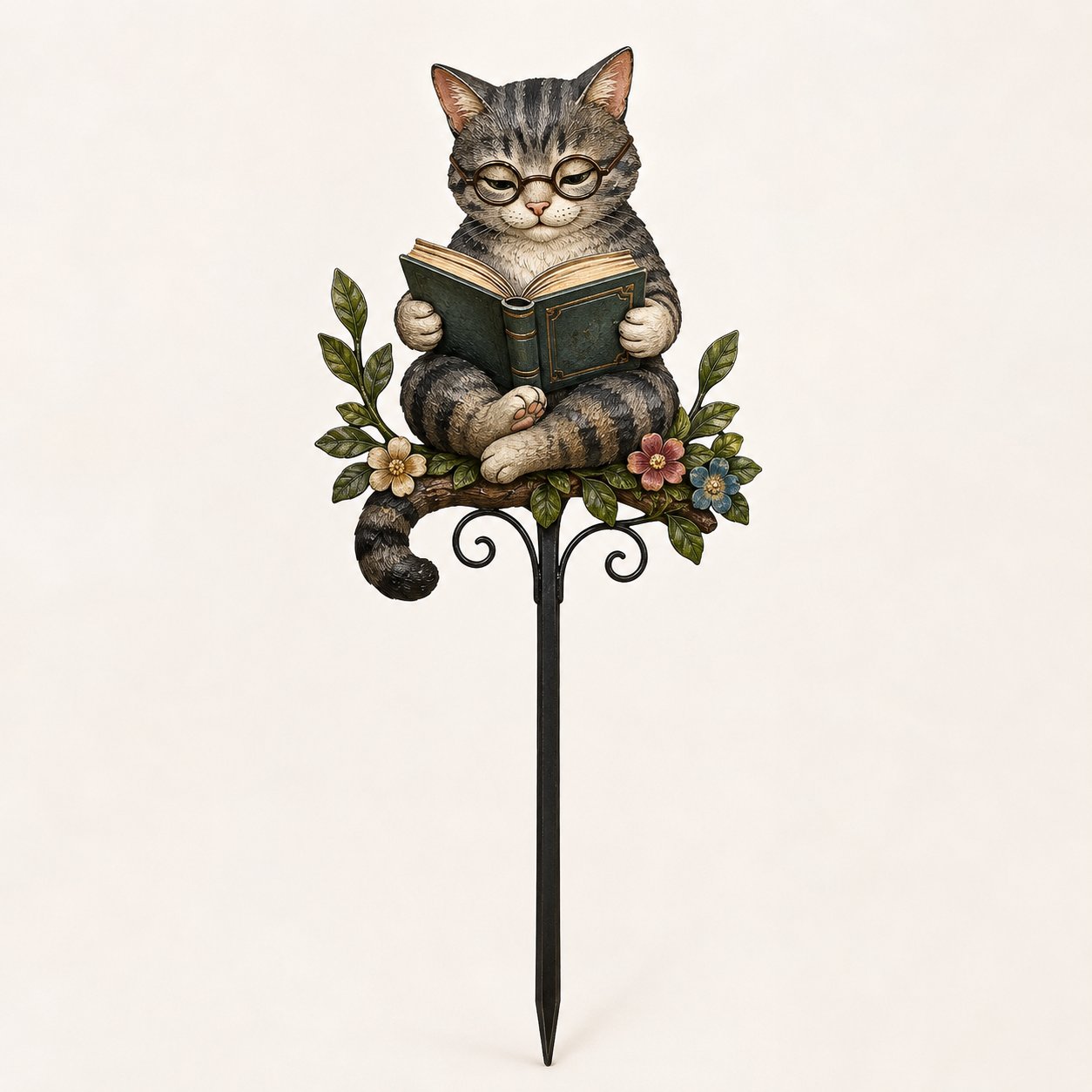 😺🐶Animal Reading Garden Stake📖