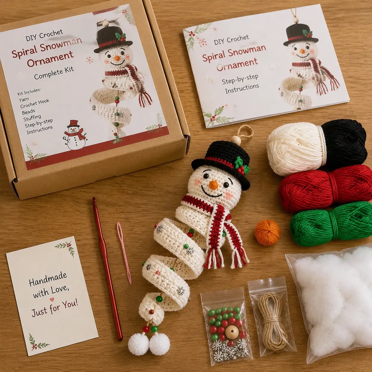 🔥HOT SALE 50% OFF☃️Crochet Christmas Spiral Ornament DIY Kit