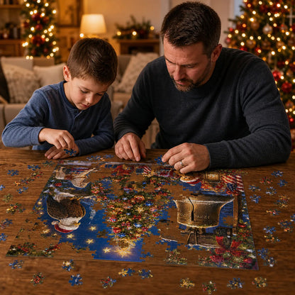 🎄🦅250th Anniversary Christmas 1000-Piece Jigsaw Puzzle